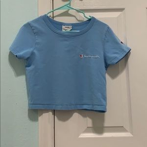Blue Champion Crop Top